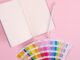 Branding, a notebook and pantone cards