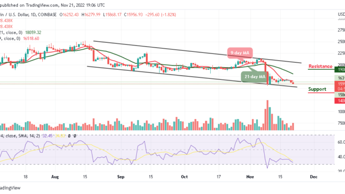 Bitcoin Price Prediction for Today, November 21: BTC/USD Slips Below $16,000