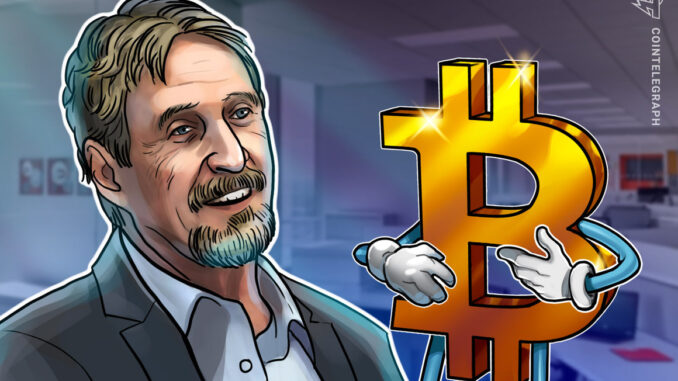 The late John McAfee tells the story of how he first found out about Bitcoin