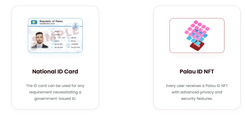 The Palau Digital Resident Program’s ID comes in two forms. 