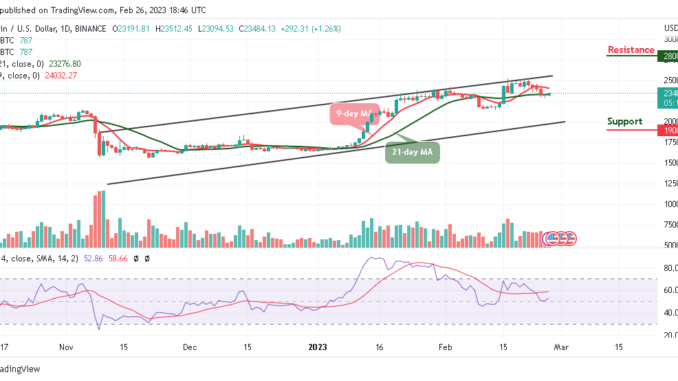 Bitcoin Price Prediction for Today, February 26: BTC/USD May Consolidate Above $24,000