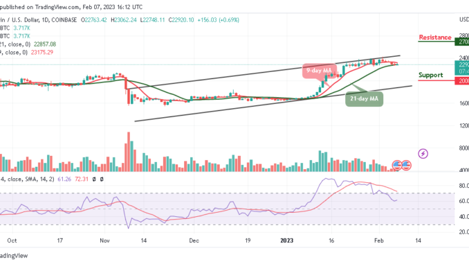 Bitcoin Price Prediction for Today, February 7: BTC/USD May Retrace Above $24,000