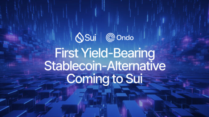 Ondo USDY Treasuries Token Now Available on Sui