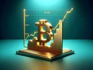 Stock chart depicts the price of bitcoin rising to $150,000 by the year 2025