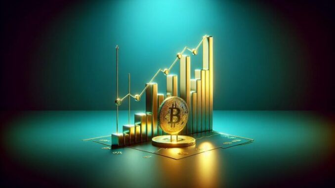 Chart displaying spikes in bitcoin liquidations and pricing volatility before 2024 halving event