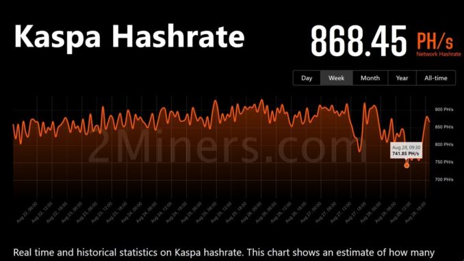 Kaspa Network HASHRATE DROP... What happened?