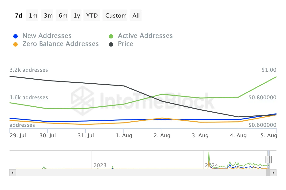 Ondo Active, New, and Zero-Balance Addresses
