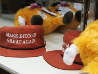 A Maga-style hat on display at this year’s bitcoin conference in Tennessee during the summer